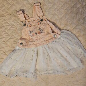 Osh Gosh 2T Bunny Overall Tutu Dress
